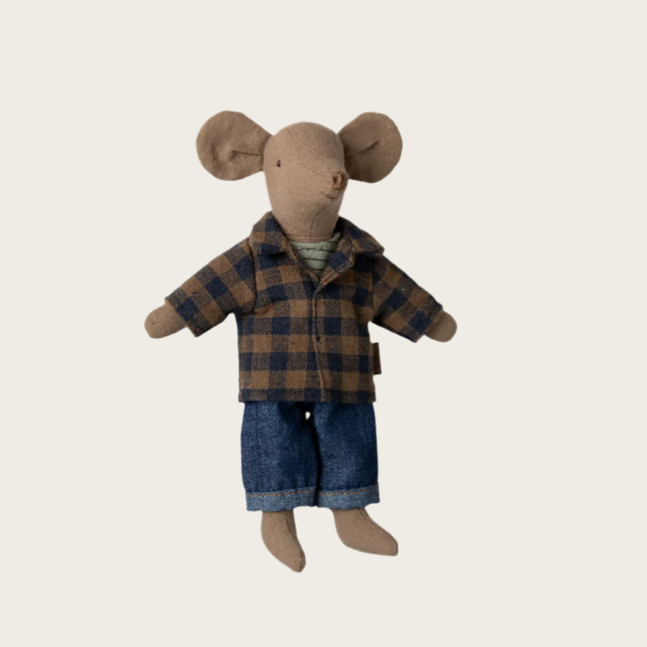 Brown checked shirt and pants for Dad mouse