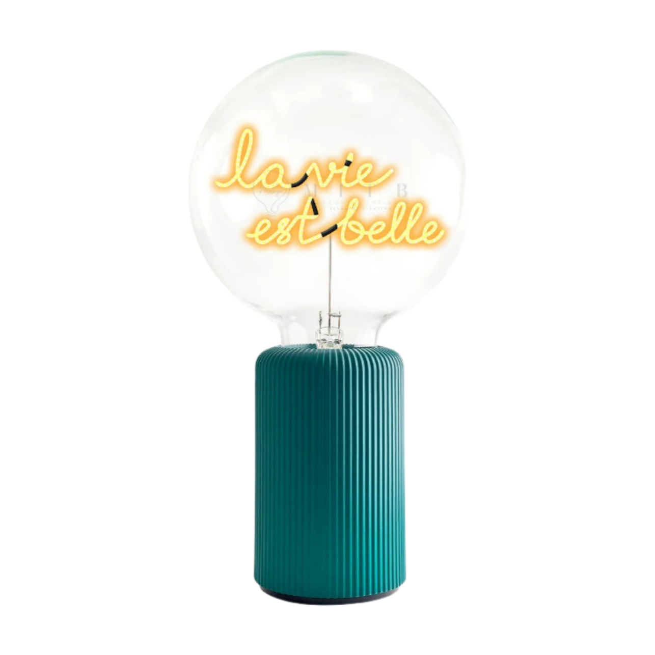 Bulb La Vie Est Belle With Base Table Lamp Portable Nomad