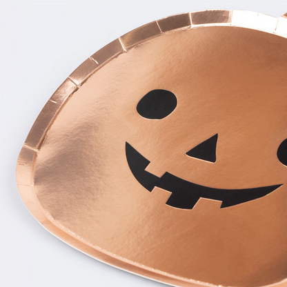 Copper Pumpkin Plates (x8)