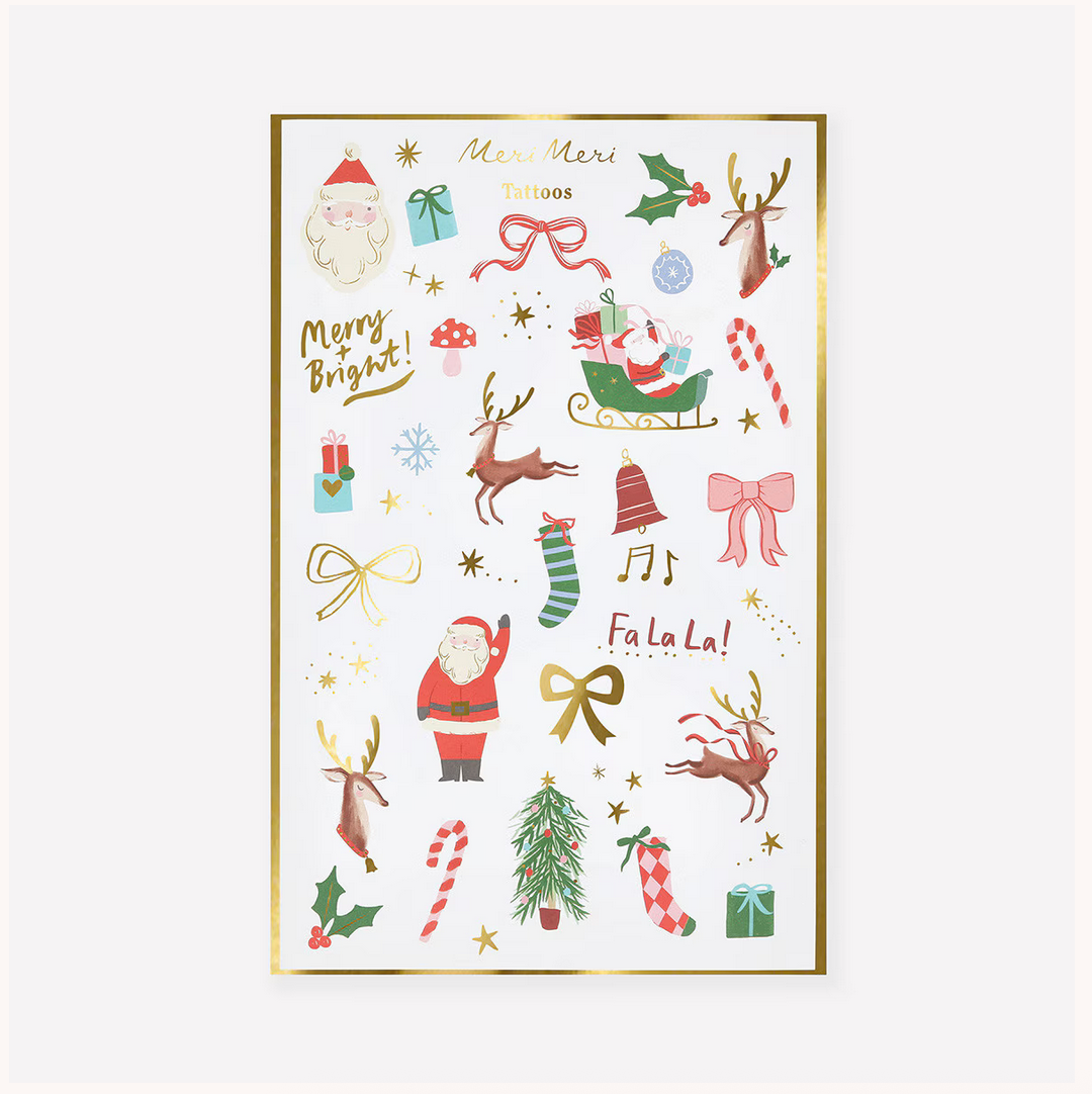 Christmas Mixed Icon Temporary Tattoos (x2 sheets)