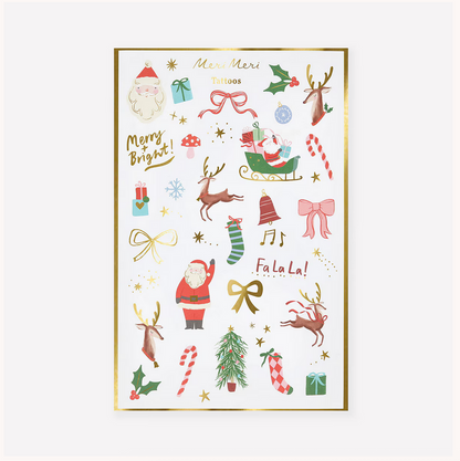 Christmas Mixed Icon Temporary Tattoos (x2 sheets)