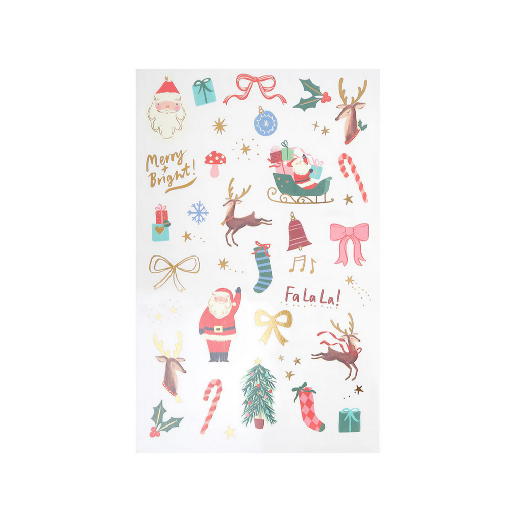 Christmas Mixed Icon Temporary Tattoos (x2 sheets)