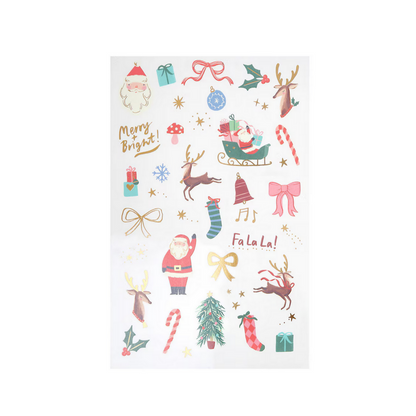 Christmas Mixed Icon Temporary Tattoos (x2 sheets)