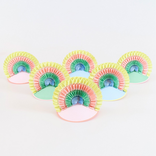 Charm Party Rainbow Party Hats (x6)