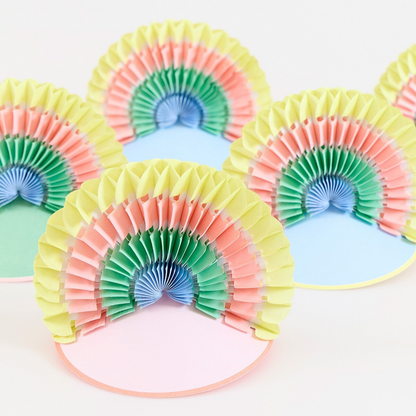 Charm Party Rainbow Party Hats (x6)