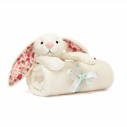 Blossom Cream Bunny 'Berry' Blankie