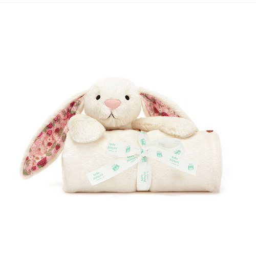Blossom Cream Bunny 'Berry' Blankie