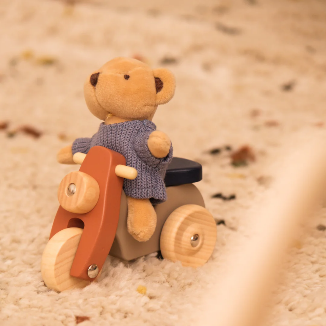 Alexis the bear on a Vespa