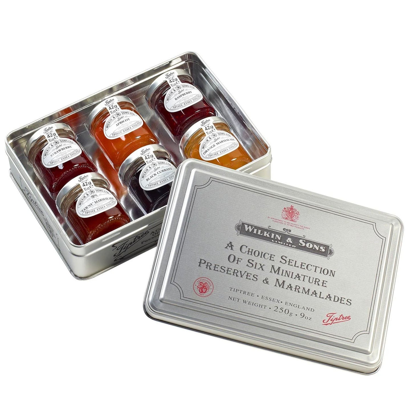 Tiptree Silver Tin Of Six Jams