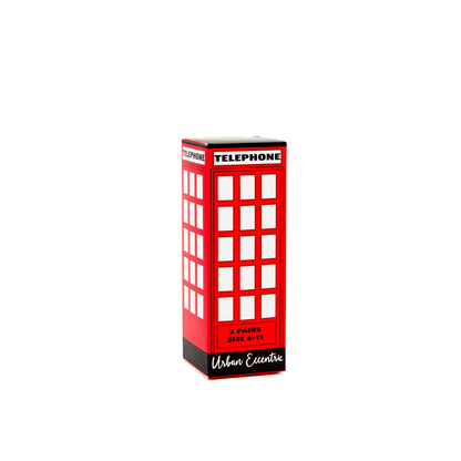 Urban Eccentric Socks Telephone Box Two Pack