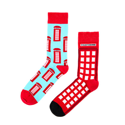 Urban Eccentric Socks Telephone Box Two Pack