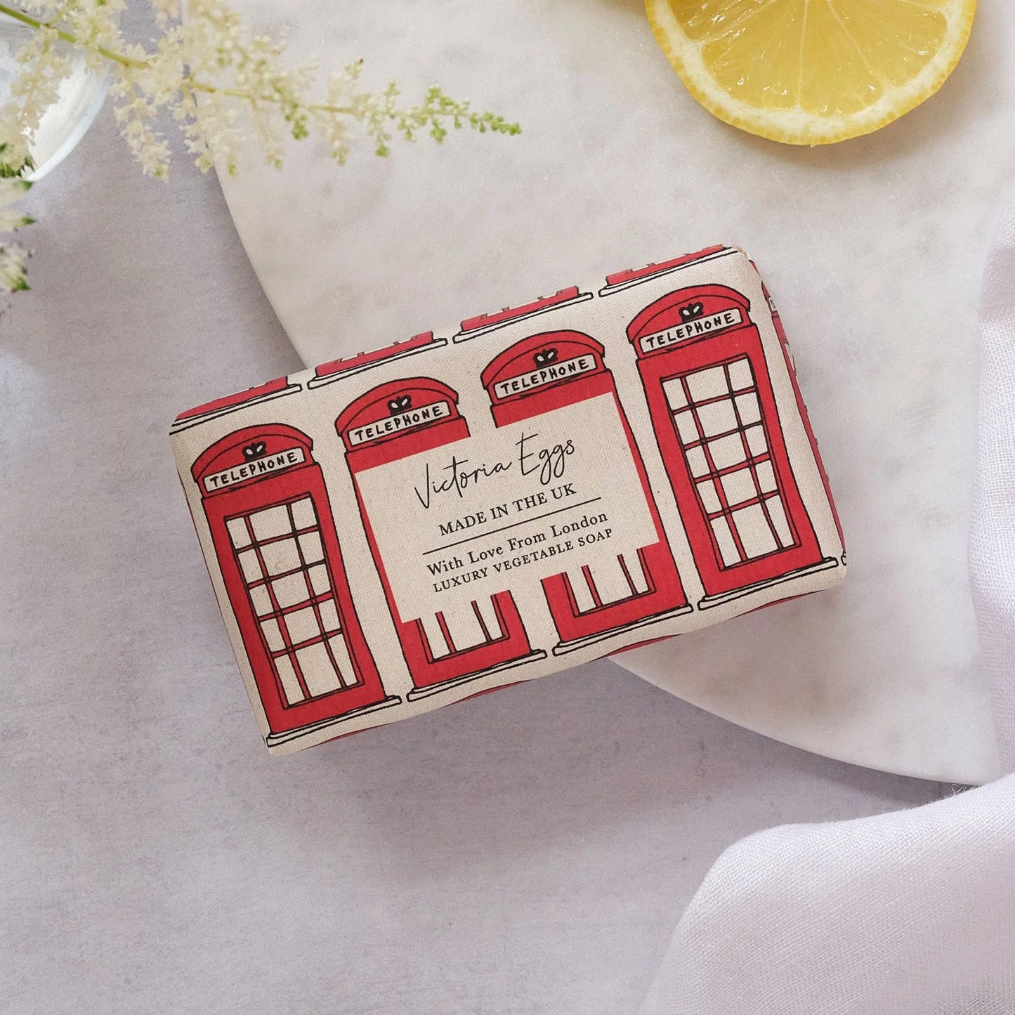 Victoria Eggs Telephone Box Soap - Zesty Lemon Drizzle