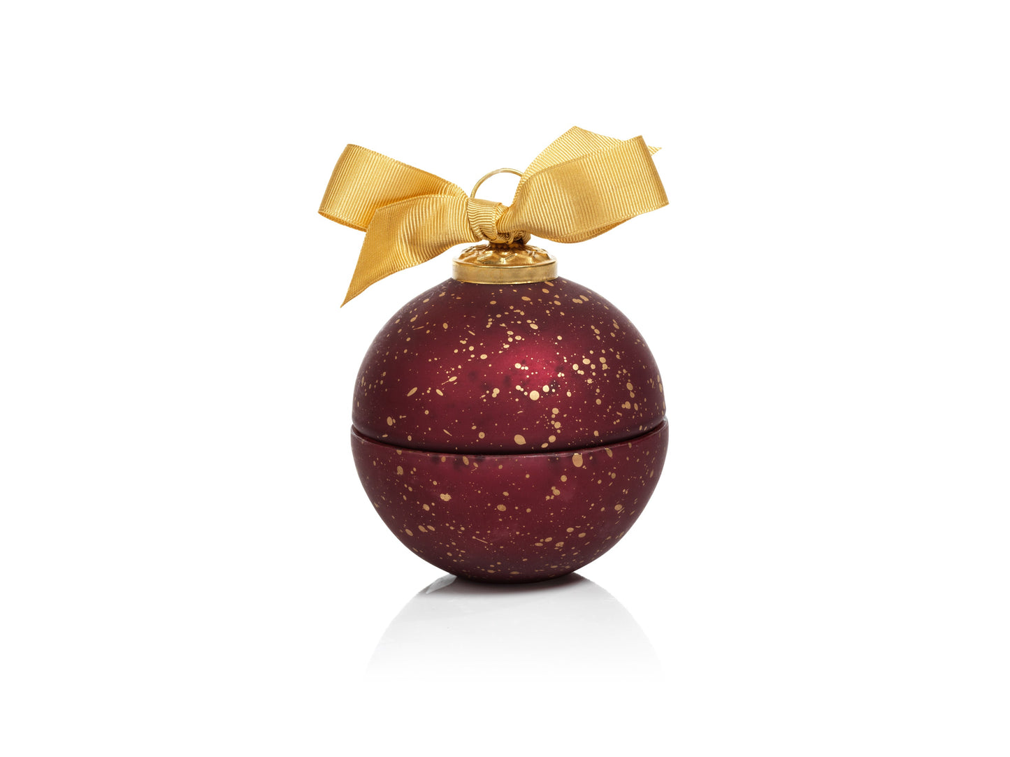 Burgundy with Gold Specks Ornament Candle