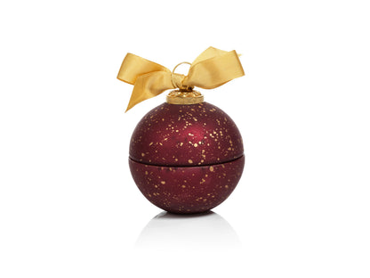 Burgundy with Gold Specks Ornament Candle