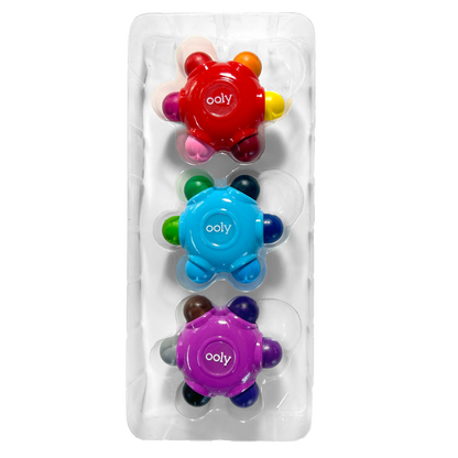 Color Burst: Grip Crayons (Set of 3 with 18 Classic Colors)