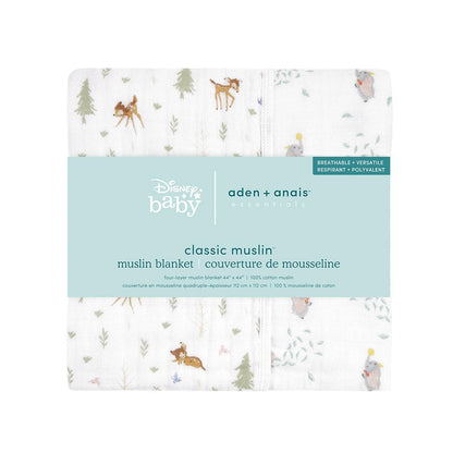 aden + anais Essentials Cotton Muslin Blanket - Disney + Friends - Bambi Forest