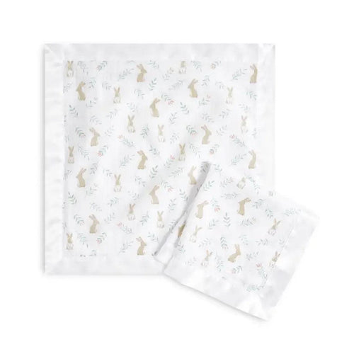 aden + anais Essentials Cotton Muslin Security Blankets - 2 Pack - Blushing Bunnies