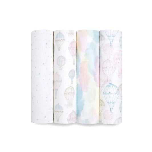 aden + anais Organic Cotton Swaddles - 4 Pack - Above The Clouds