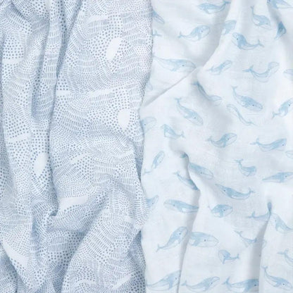 aden + anais Organic Cotton Swaddles - 2 Pack - Oceanic