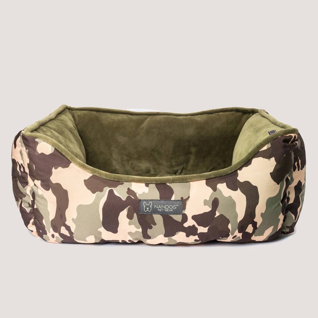 NANDOG FLORIDA - NANDOG Reversible Micro Plush Bed (CAMOUFLAGE GREEN)