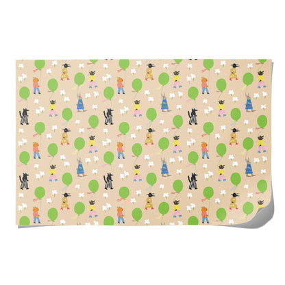 Birthday March birthday wrapping paper -Single sheet