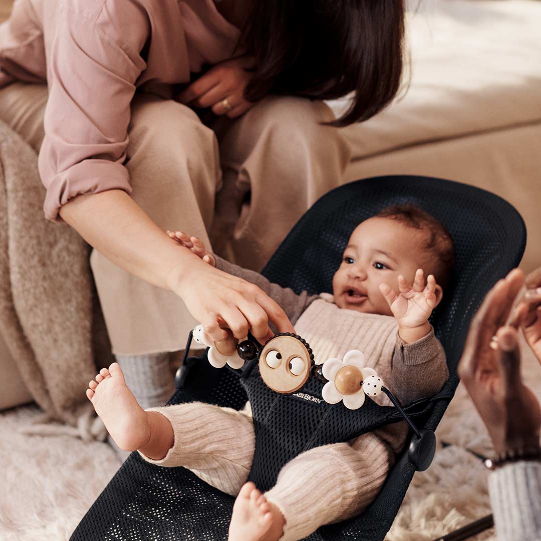 BabyBjorn Bouncer Toy - Googly Eyes - Black + White