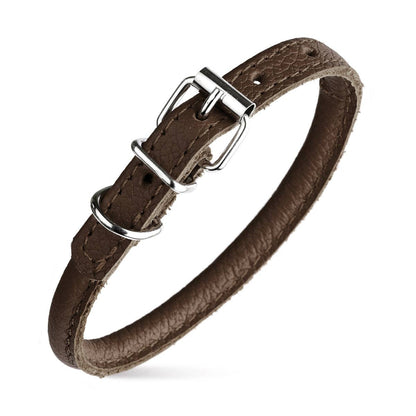 Dogline - Soft Leather Round Collar