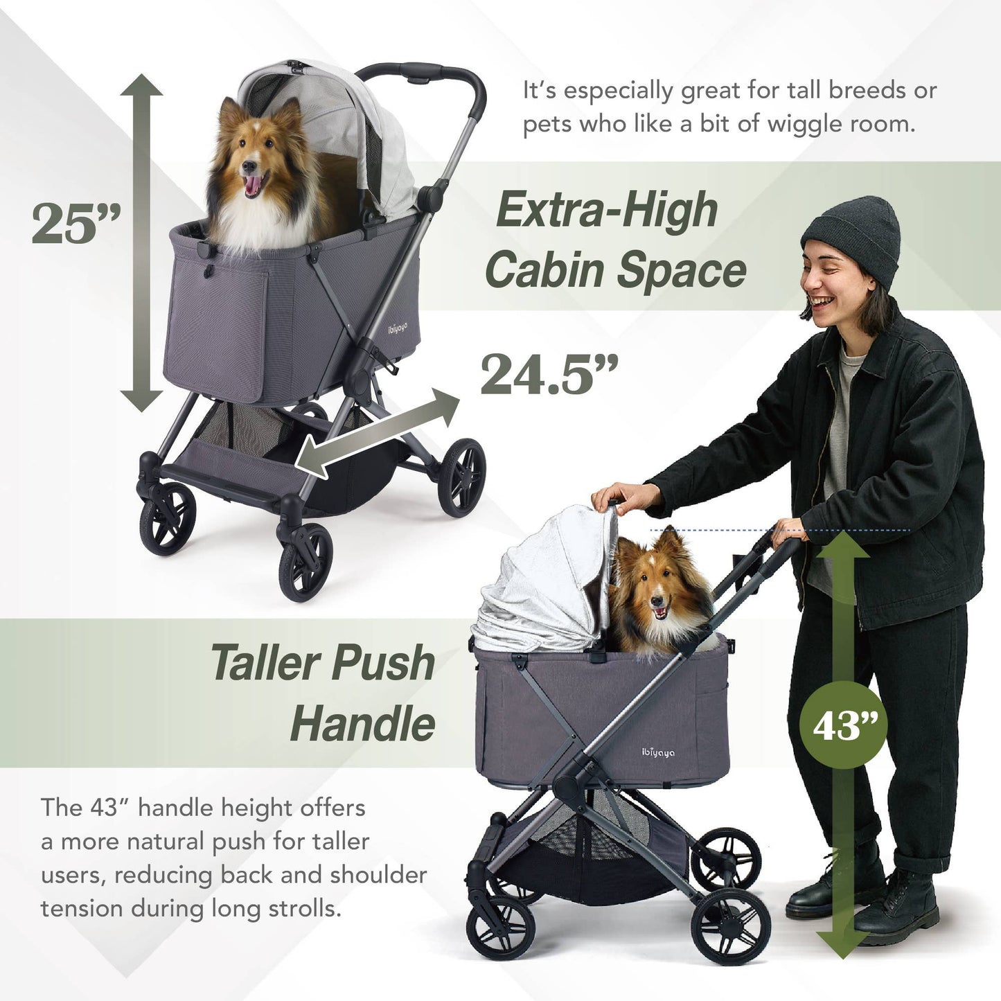 ibiyaya - Ibiyaya Maxi Deep Carriage Pet Stroller
