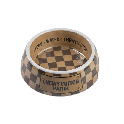 Haute Diggity Dog - Checker Chewy Vuiton Bowl - 3 Sizes!! Dog Bowls