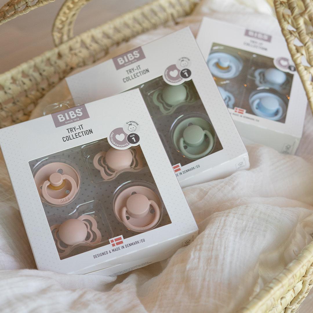 BIBS Try-It Mixed Pacifier Collection - Sage - 4 Pack