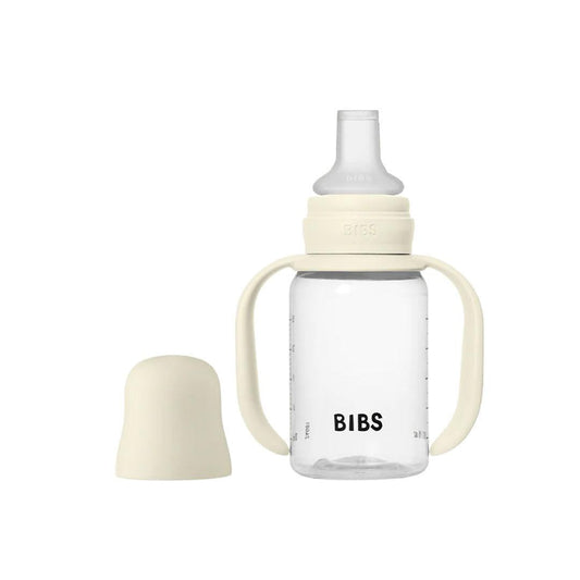 BIBS World Baby Sippy Bottle Spout Silicone 1 Pack 150ml - Ivory