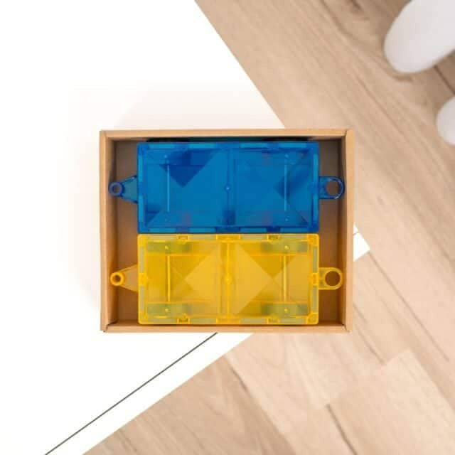 CONNETIX Magnetic Tiles Rainbow Car Pack - 2 Pcs