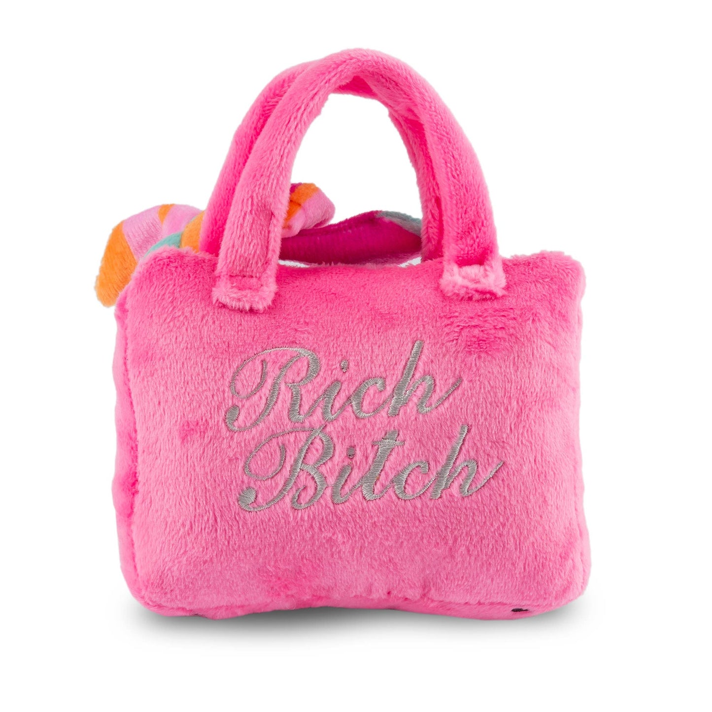 Haute Diggity Dog - Barkin Bag -  *RICH BITCH* Pink w/ Scarf - SMALL SIZE - Dog