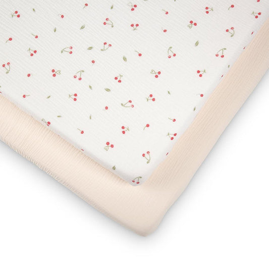 CuddleCo 4pc Cot Bed Bedding Set - Ditsy Cherry