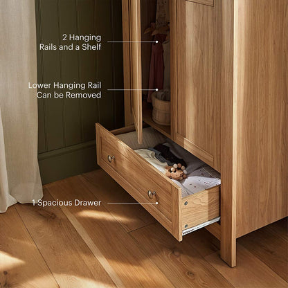 CuddleCo Burford Wardrobe - Oak