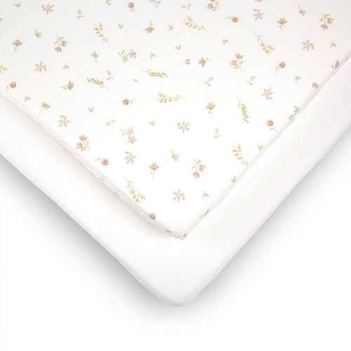 CuddleCo Cot Bed Sheets 2pk - Cashmere Meadow