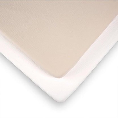 CuddleCo Cot Bed Sheets 2pk - Cashmere Waffle