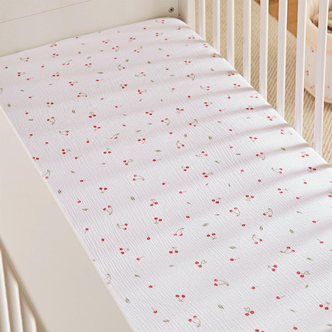 CuddleCo Cot Bed Sheets 2pk - Ditsy Cherry