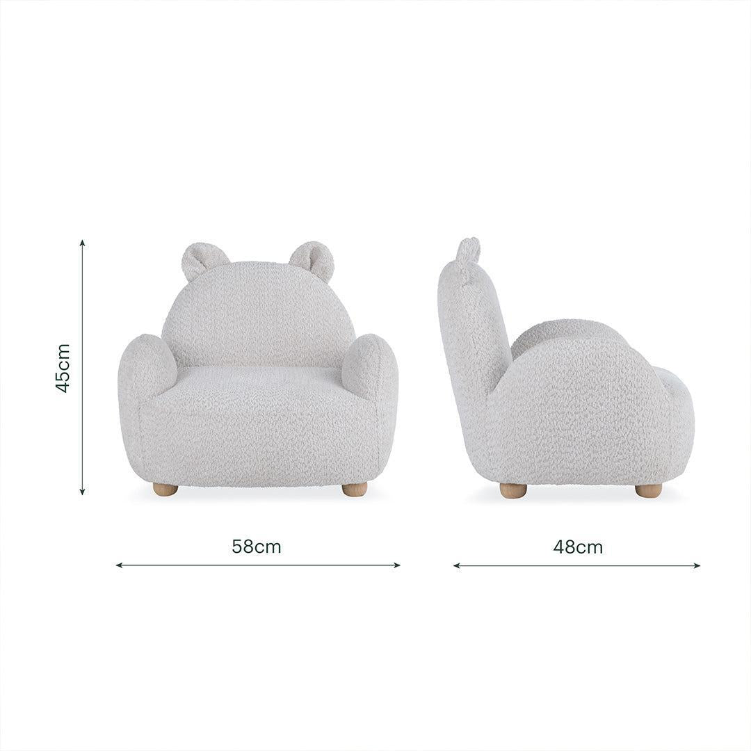 CuddleCo Bear Kids Chair - Boucle Mushroom
