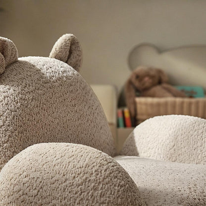 CuddleCo Bear Kids Chair - Boucle Mushroom