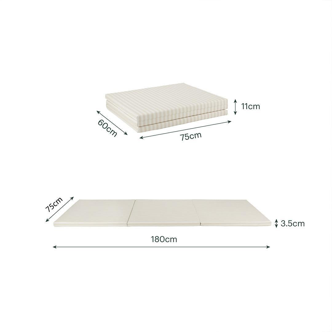 CuddleCo Tumble Play Mat 180 x 75cm - Cookie Stripe