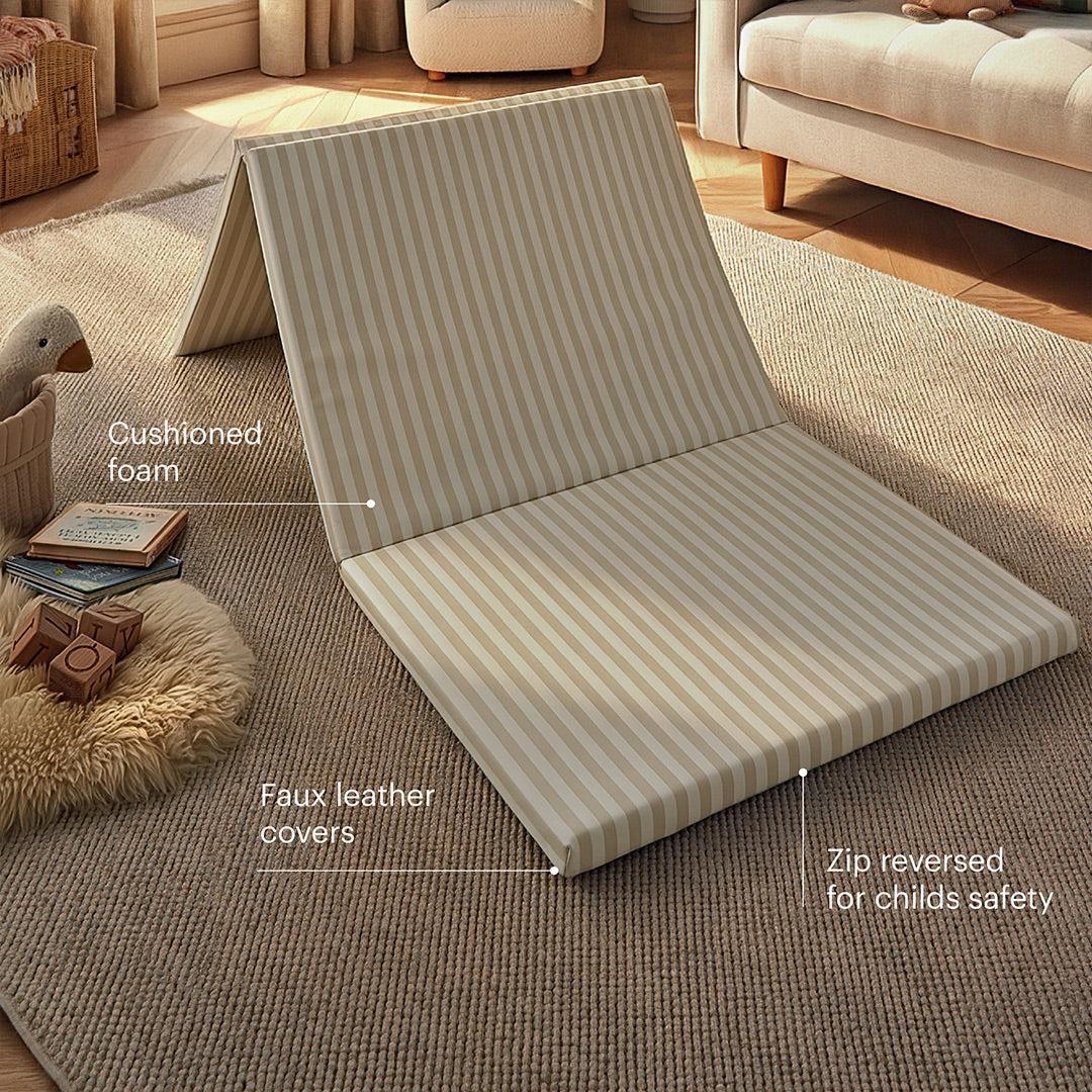 CuddleCo Tumble Play Mat 180 x 75cm - Cookie Stripe