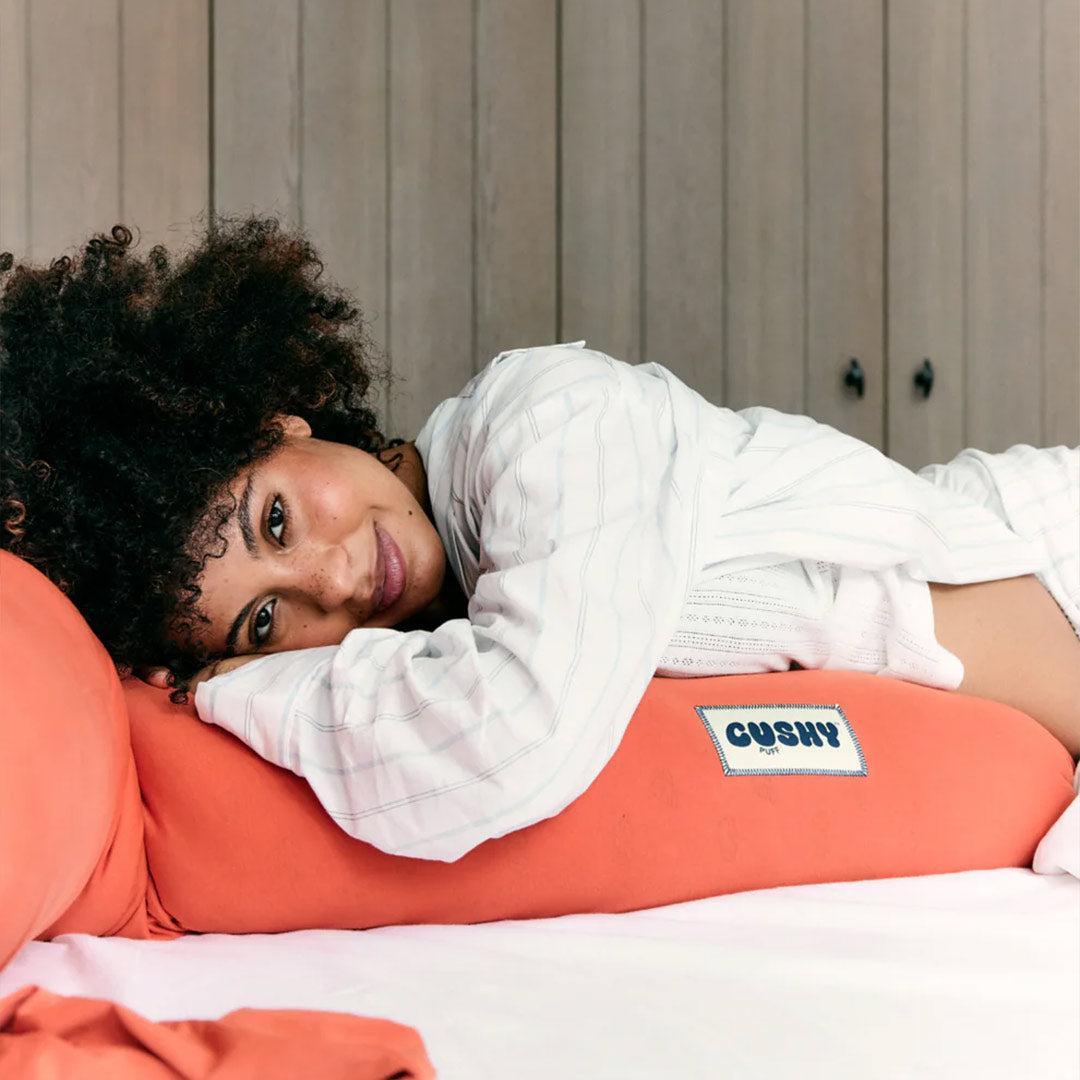 Cushy Puff Pregnancy Pillow Cover - Terracotta Red