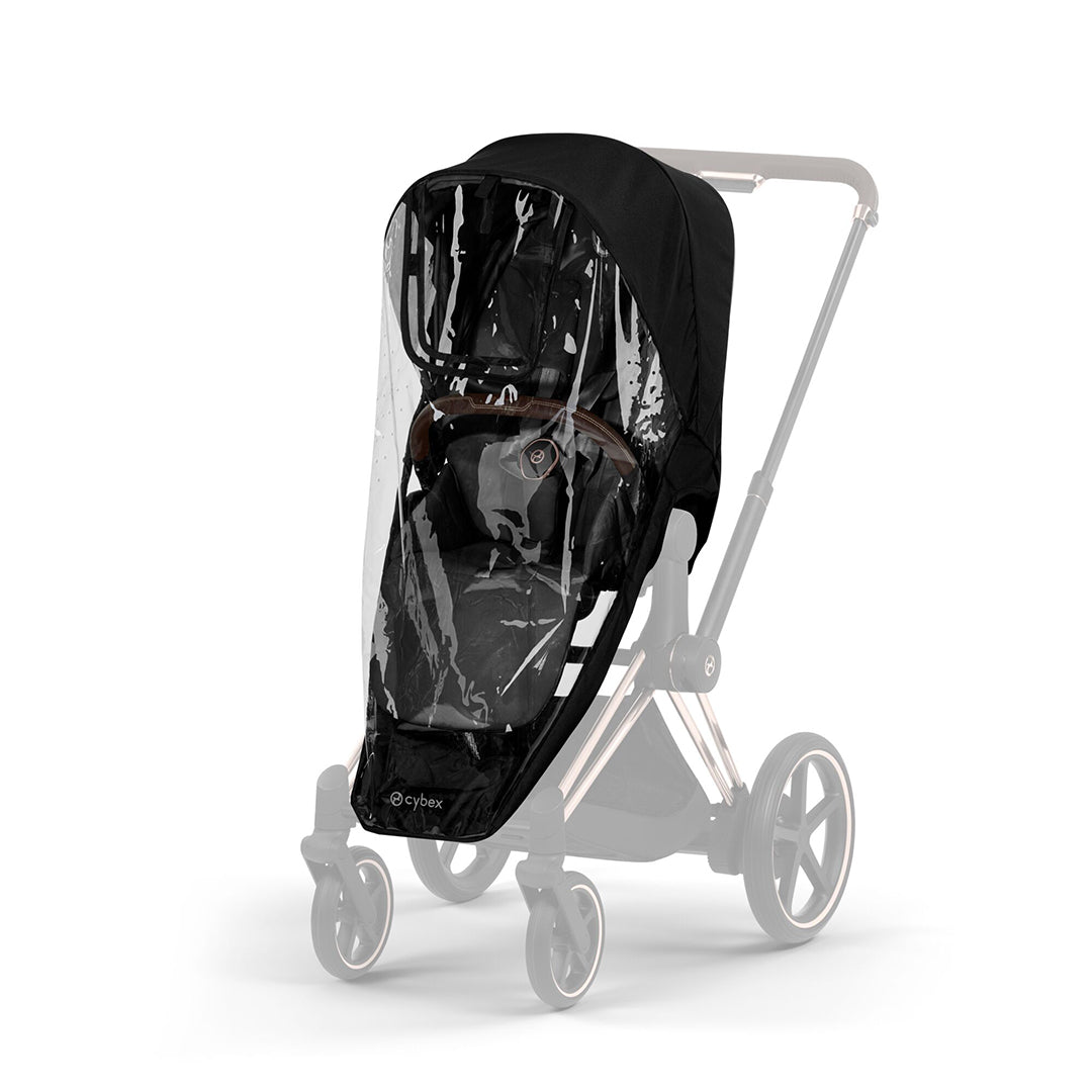 CYBEX e-PRIAM Pushchair & Fold Cot - Comfort - Sepia Black/Rose Gold