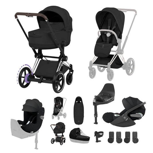 CYBEX e-PRIAM Fold Cot Newborn to Toddler Travel System Bundle - Style