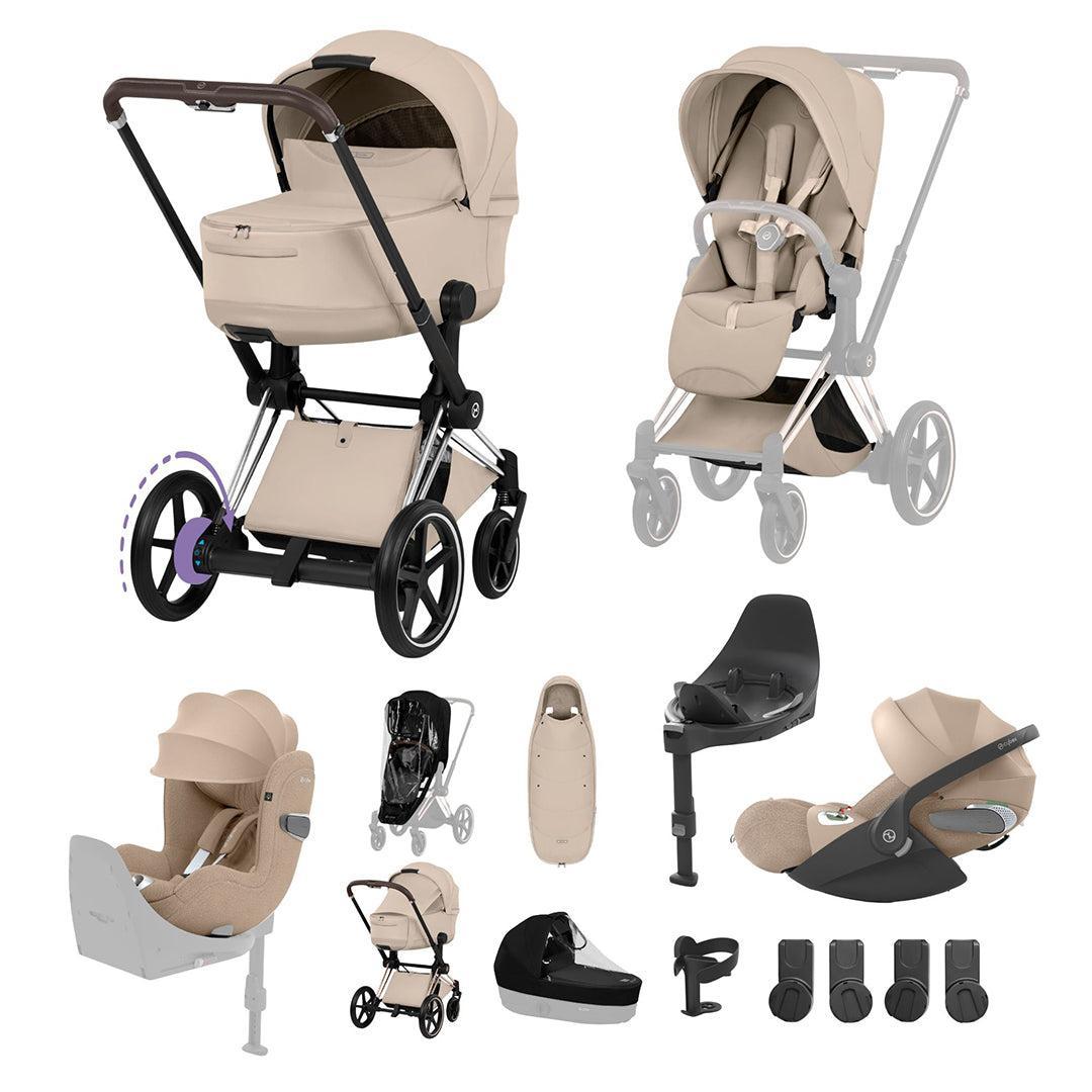 CYBEX e-PRIAM Fold Cot Newborn to Toddler Travel System Bundle - Style