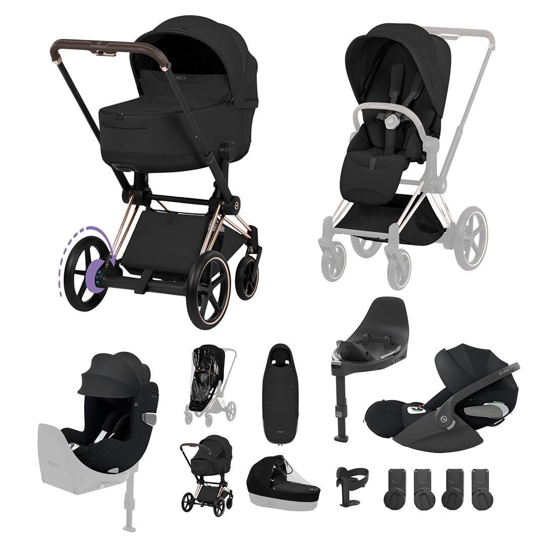 CYBEX e-PRIAM Fold Cot Newborn to Toddler Travel System Bundle - Style
