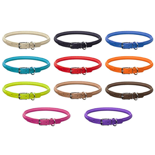 Dogline - Soft Leather Round Collar
