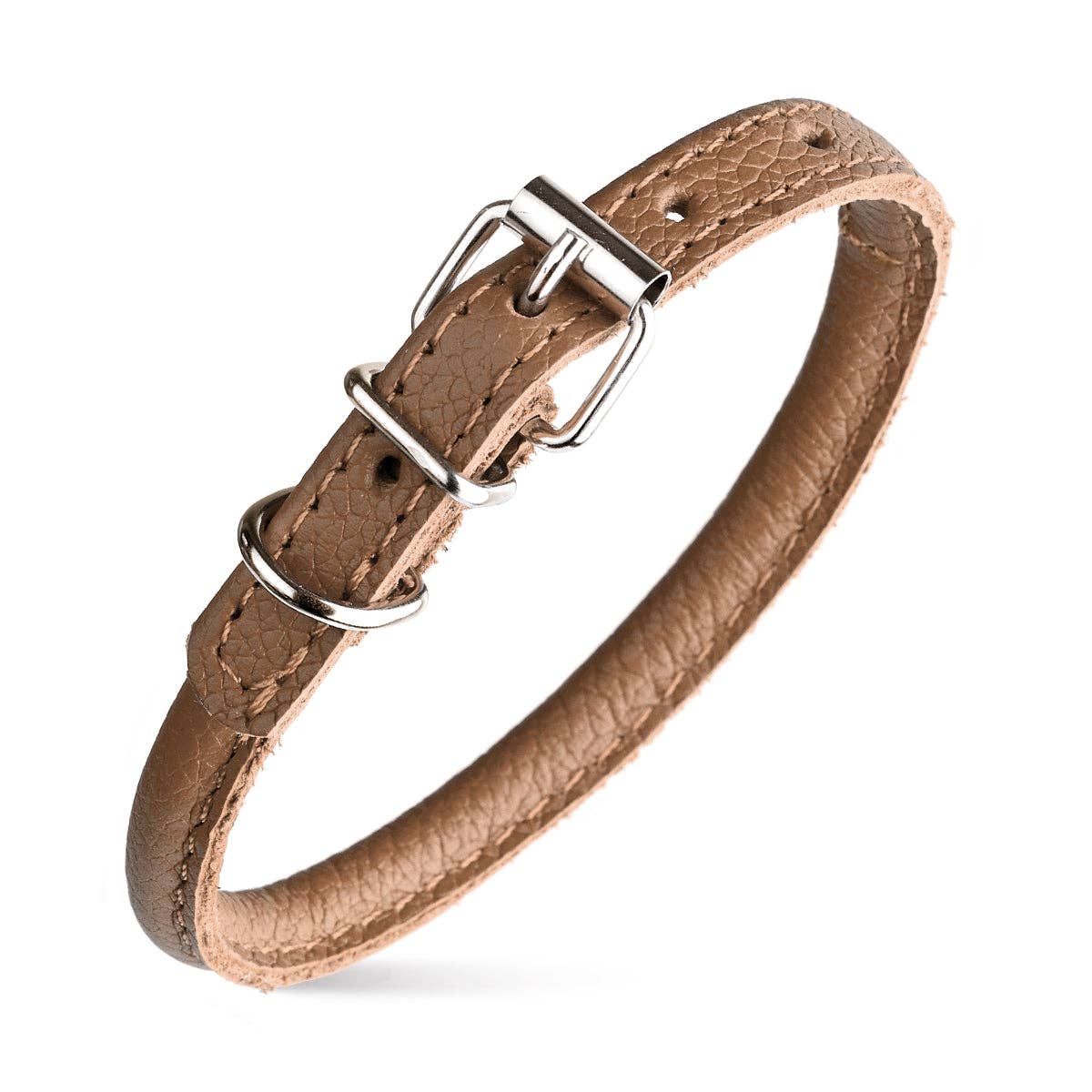 Dogline - Soft Leather Round Collar