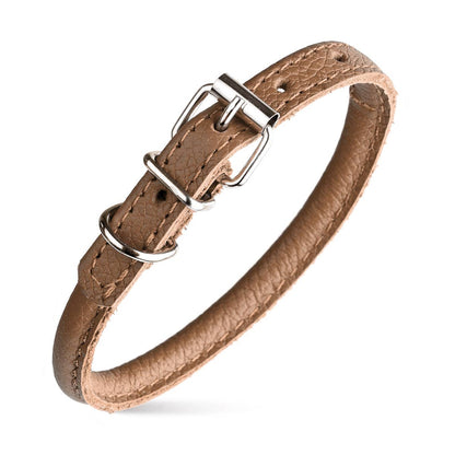 Dogline - Soft Leather Round Collar